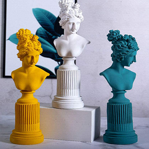 Adorno Figura Busto Romano Colores Surtidos