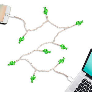 Cargador para IPhone con Luces de Cactus