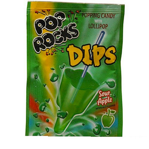 Pop Rocks Dips Sour Apple de 0.63 Oz