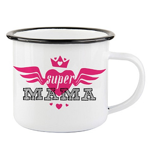 Taza Metálica "Super Mama"