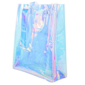 Bolsa Plástica Holográfica Con Asa