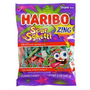 Gummies Haribo Sour Sguetti 5 oz