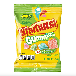 Starburst Gummies Sour Peg Bag