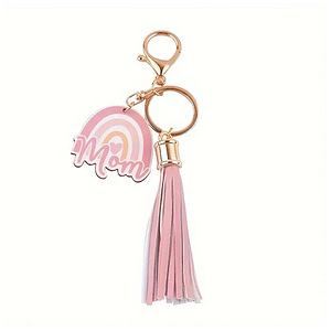 Llavero Mom Pink Rainbow