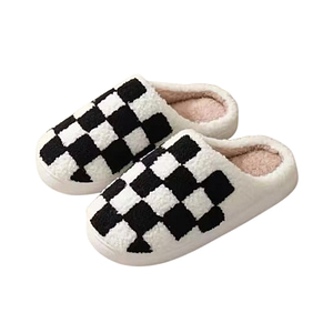 Pantuflas Black Checkers Small
