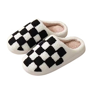Pantuflas Black Checkers Medium