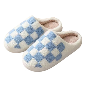 Pantuflas Blue Checkers Medium