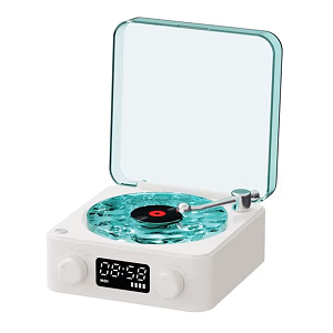 Bocina Tocadisco Retro Aqua