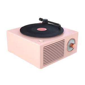 Bocina Vintage Tocadisco Rosa