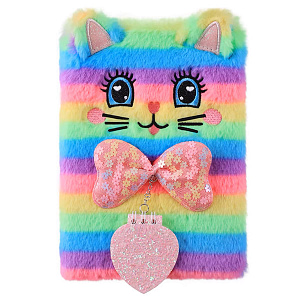 Cuaderno Plush Rainbow Cat