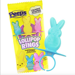 Peeps Bunny Lollipop Rings
