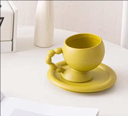 Taza de Cerámica Con Asa de Bolitas - Imagen 2