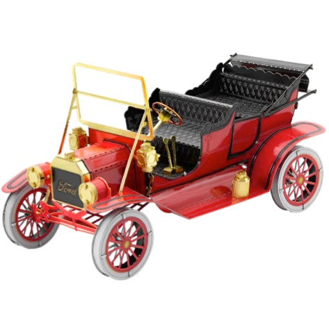 Figura Armable Metálica 1980 Ford Model T Red