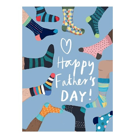 Tarjeta Happy Father's Day Socks