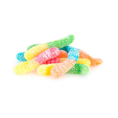 Gummi Sour  Neon Mini Worms - Imagen 2