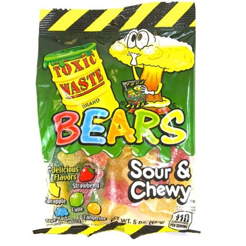 Toxic Waste Bears Peg Bag de 5 Oz