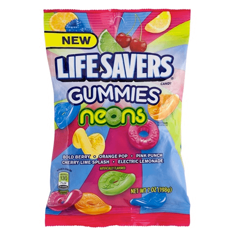 Lifesavers Gummies Neon Peg Bag de 7 Oz