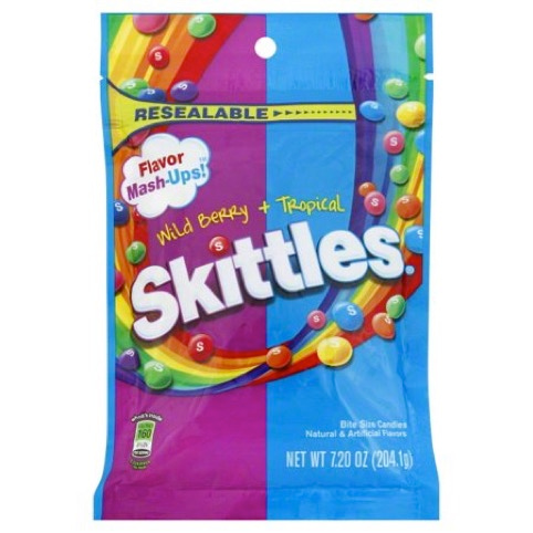 Skittles Wild Berry + Tropical Bite Peg Bag de 7.2 Oz