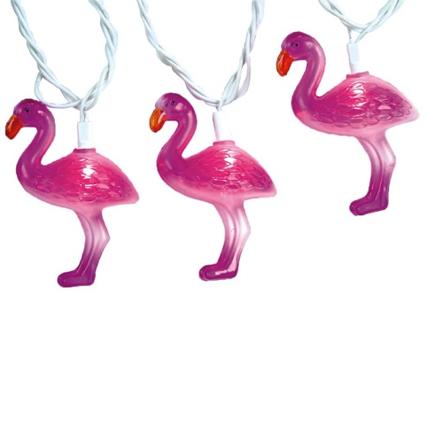 Cadena de Luces Decorativas Diseño Flamingos