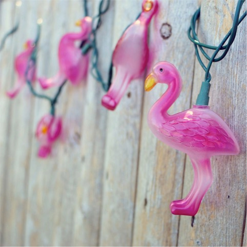 Cadena de Luces Decorativas Diseño Flamingos - Imagen 3