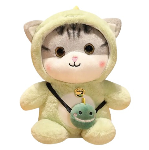 Peluche Gato Verde con Cartera