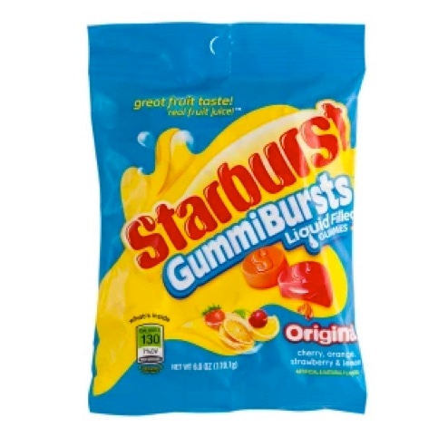 Starburst GummiBursts Original Peg Bag de 6 Oz