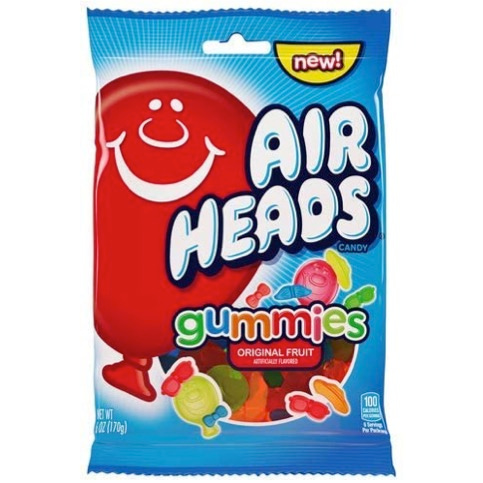 Airheads Fruit Flavored Gummies Peg Bag de 6 Oz