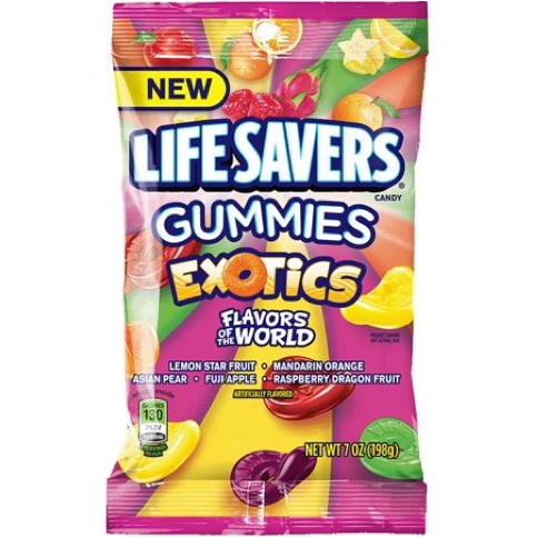 Lifesavers Gummies Exotic Peg Bag de 7 Oz