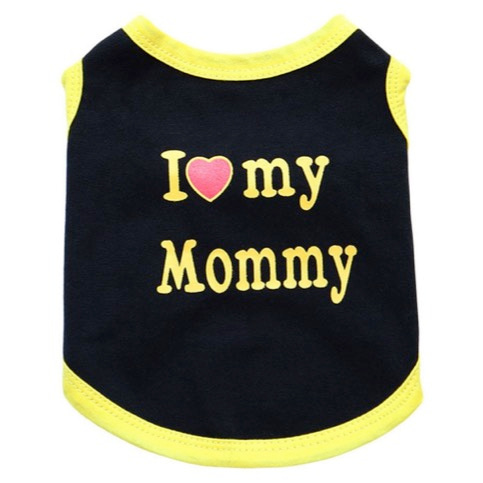 Ropa para Perro "I Love My Mommy" Color Negro Talla Large