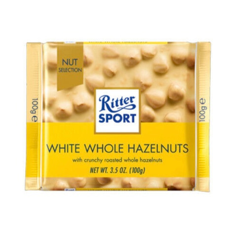 Ritter Sport Blanco con Avellanas Enteras