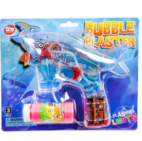 Máquina de Burbujas Light Up Shark Bubble Blaster de 8"