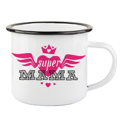 Taza Metálica "Super Mama"