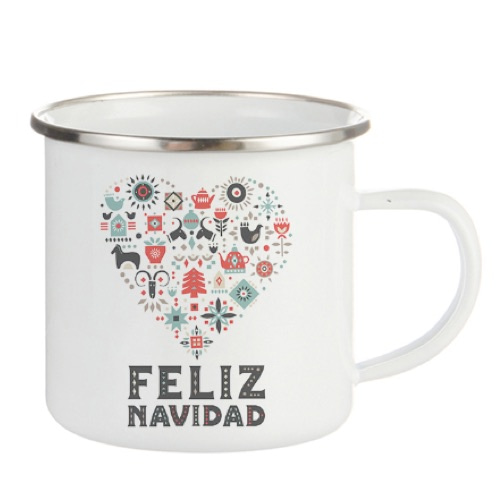 Taza Metálica Feliz Navidad