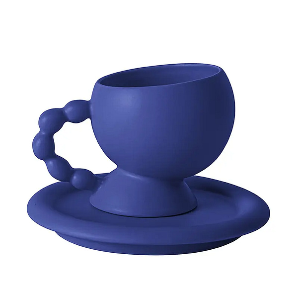 Taza de Cerámica Con Asa de Bolitas