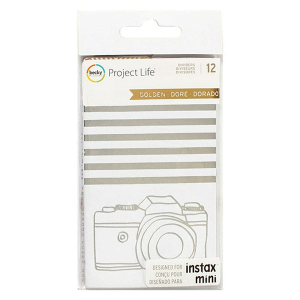 Project Life Golden Instax Mini Teiler Scrapbooking