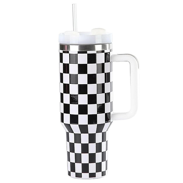 Termo Checkers Blanco - Negro