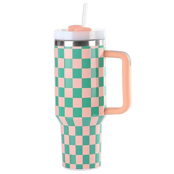 Termo Checkers Coral - Verde