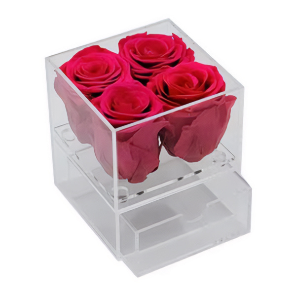 Caja con 4 Rosas Preservadas